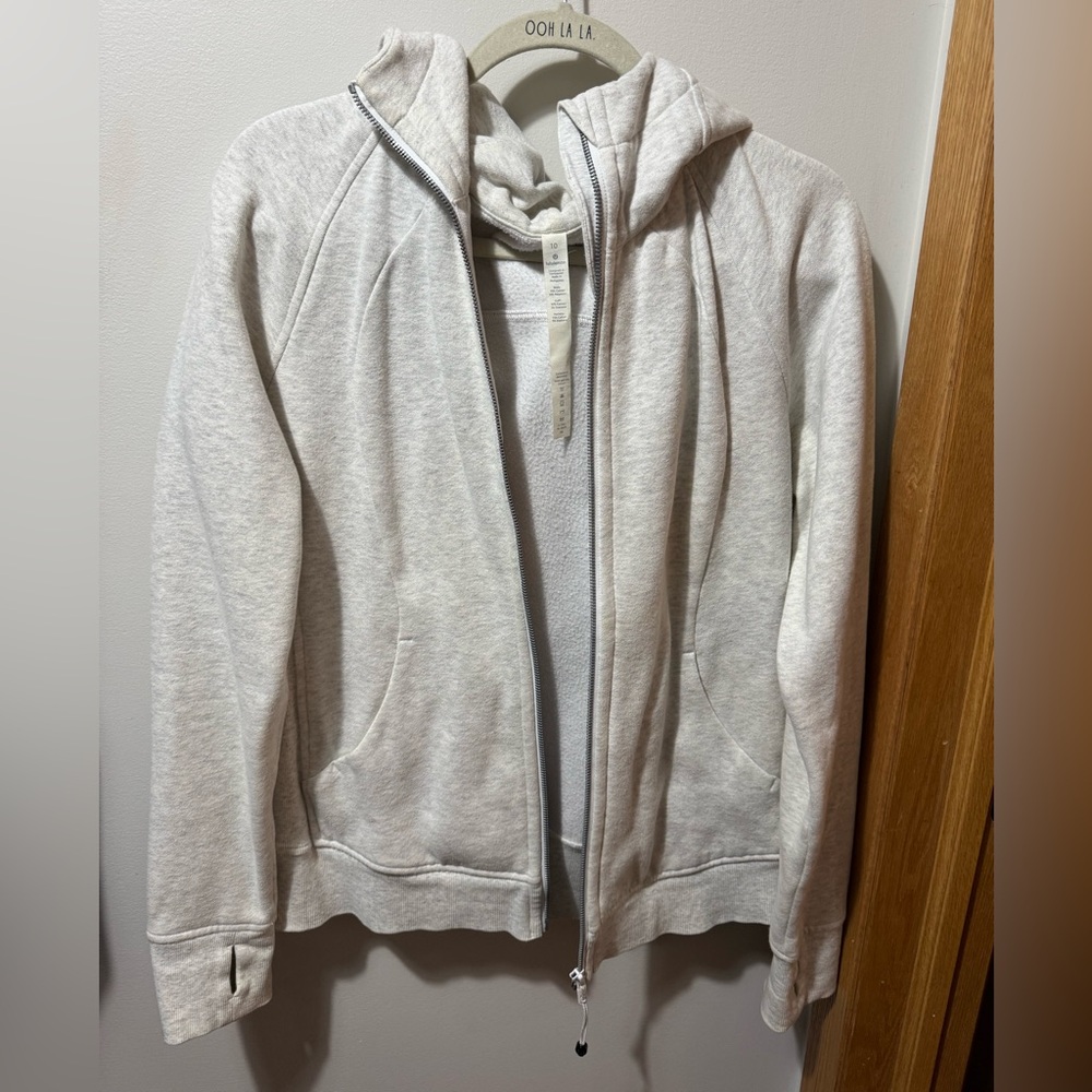 Lululemon Athletica Scuba Full-Zip Hoodie Heathered Core Ultra Light Grey